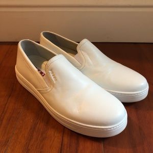 Prada White Slip-on Sneakers